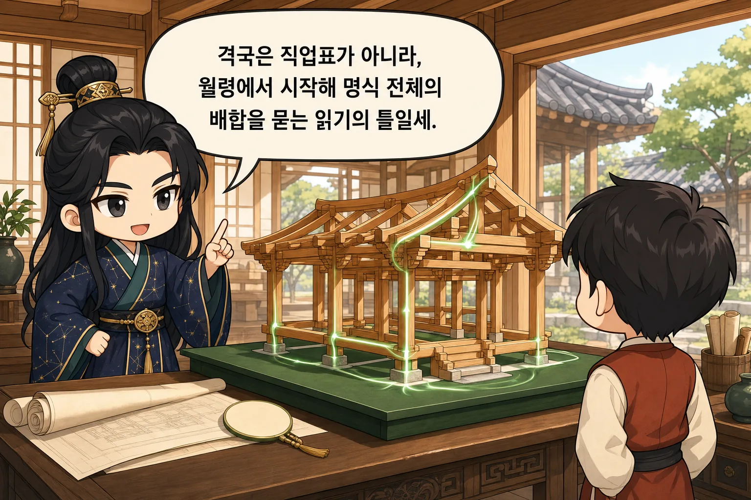 격국은 직업표가 아니라, 월령에서 시작해 명식 전체의 배합을 묻는 읽기의 틀일세.