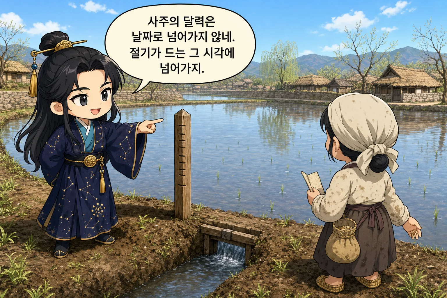 사주의 달력은 날짜로 넘어가지 않네. 절기가 드는 그 시각에 넘어가지.