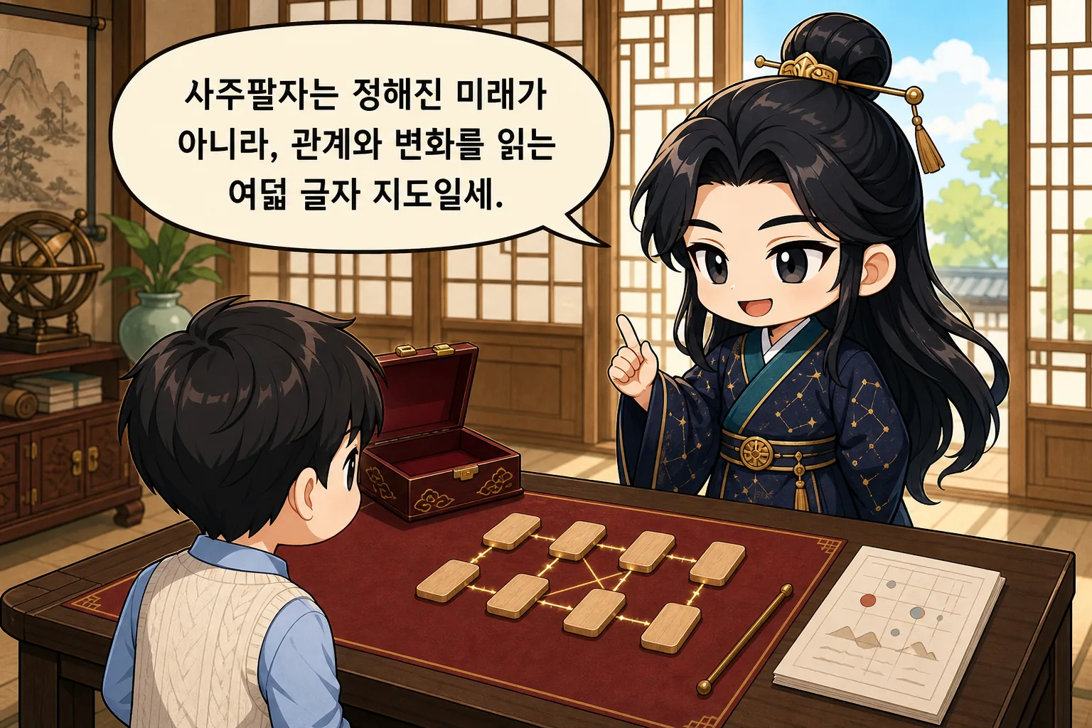 사주팔자는 정해진 미래가 아니라, 관계와 변화를 읽는 여덟 글자 지도일세.